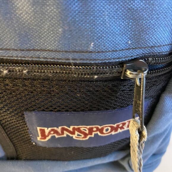 Blue Jansport hiking large hardback backpack waist strap - Picture 2 of 7
